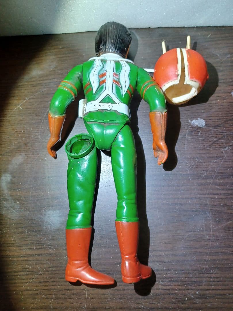 (昭和購入物)仮面ライダーV3　旧バンダイ　面取れ　ソフビ