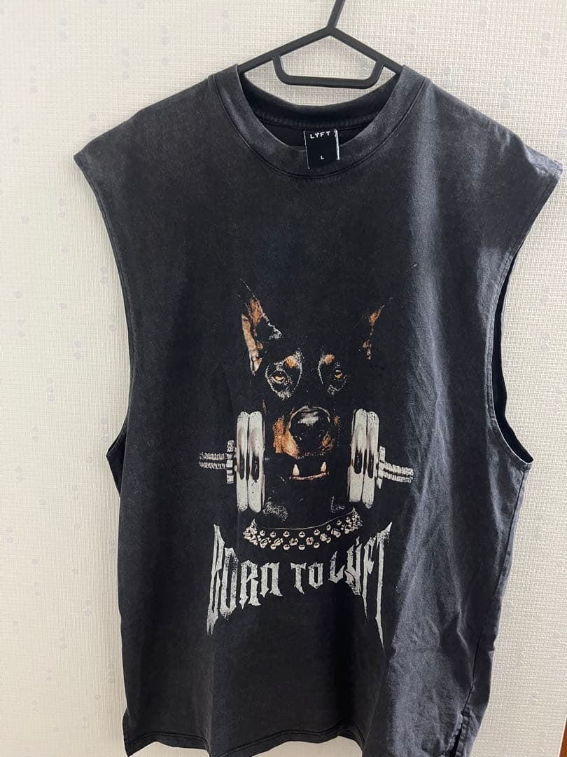 LYFT タンクトップ ブラック　ドーベルマン　 ノースリーブ　L 完売品