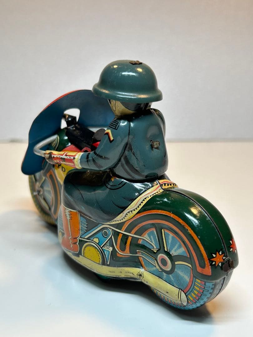 当時物 ブリキ 1950s タイヨー社製 ミリタリーバイク トミカ 大盛屋
