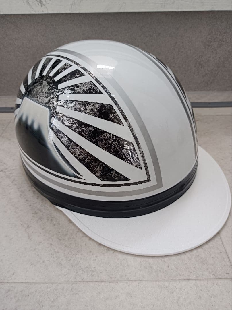 カスタムコルク半　白✘黒ラップ黒富士日章　シルバーライン