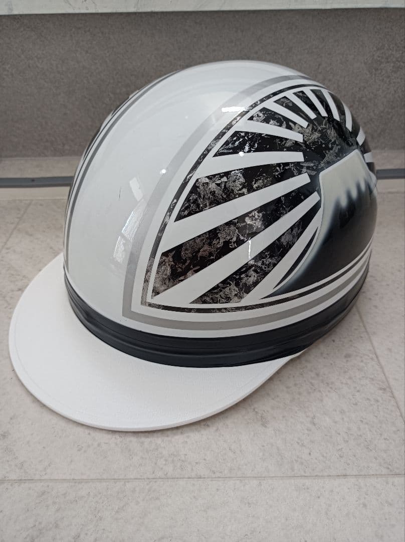 カスタムコルク半　白✘黒ラップ黒富士日章　シルバーライン