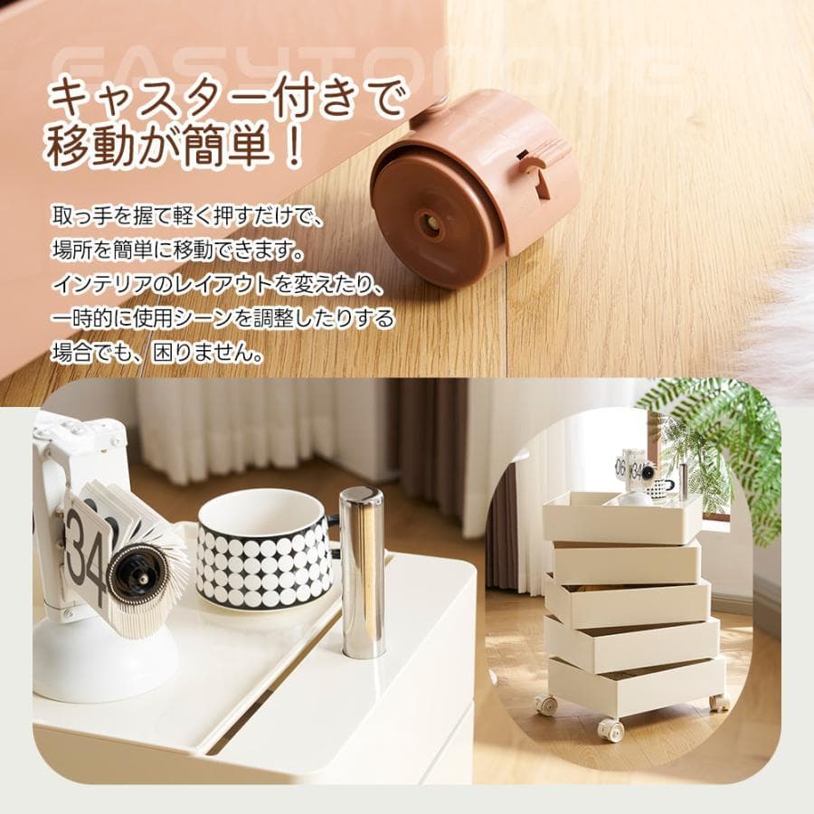 デスクワゴン サイドワゴン キッチン収納 キャビネット 1326-170