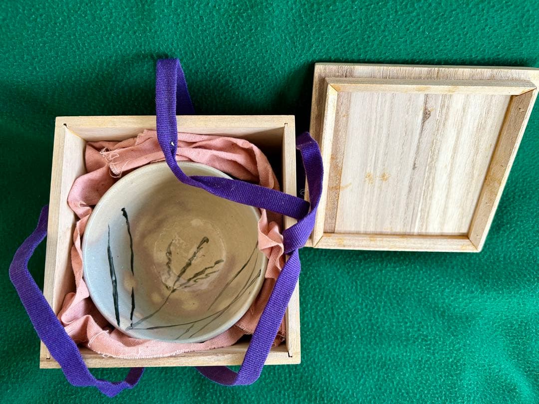 (骨董)宮島焼桔梗絵「表千家宗伴」作