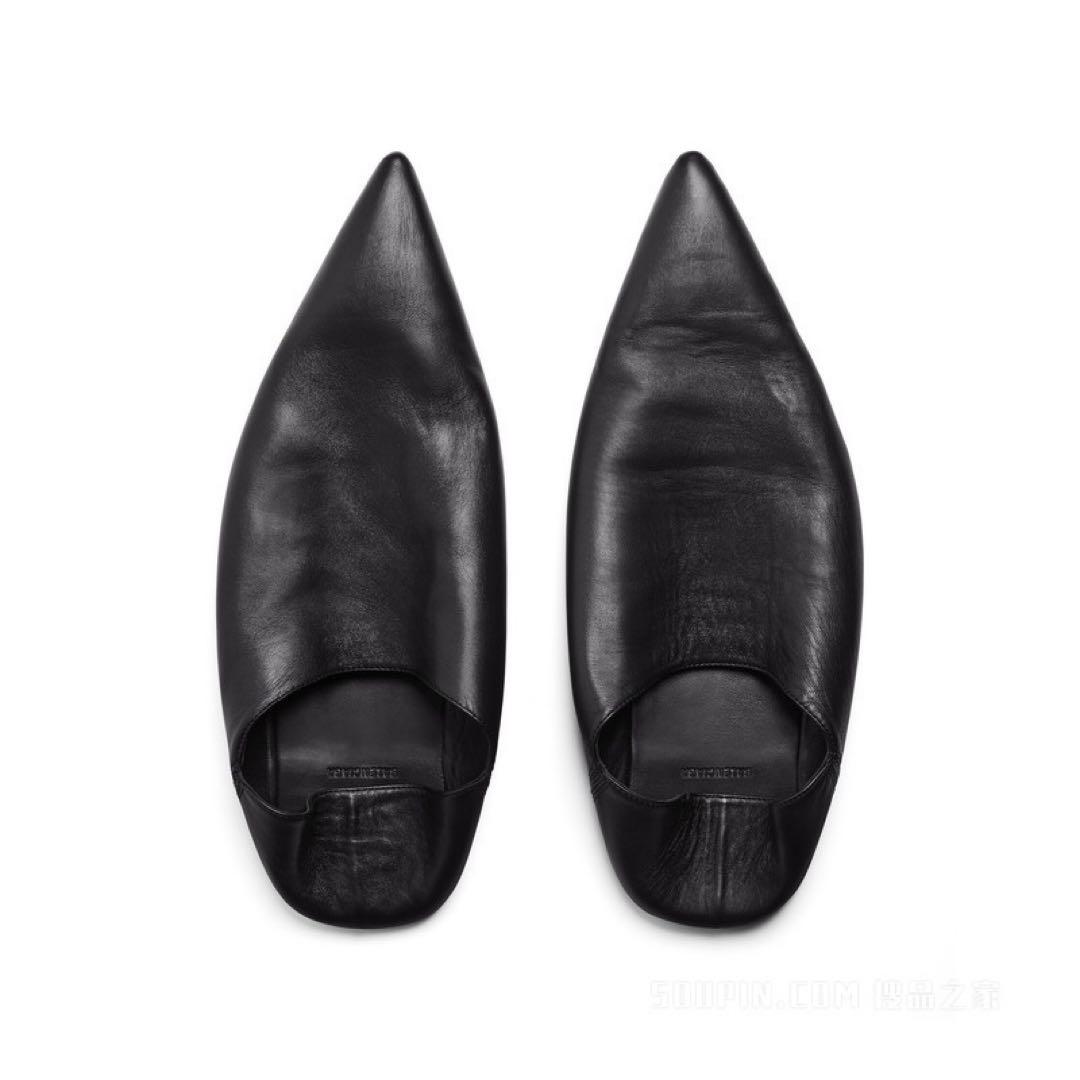 t*s様 レザー ポインテッドトゥ スリッポン 黒