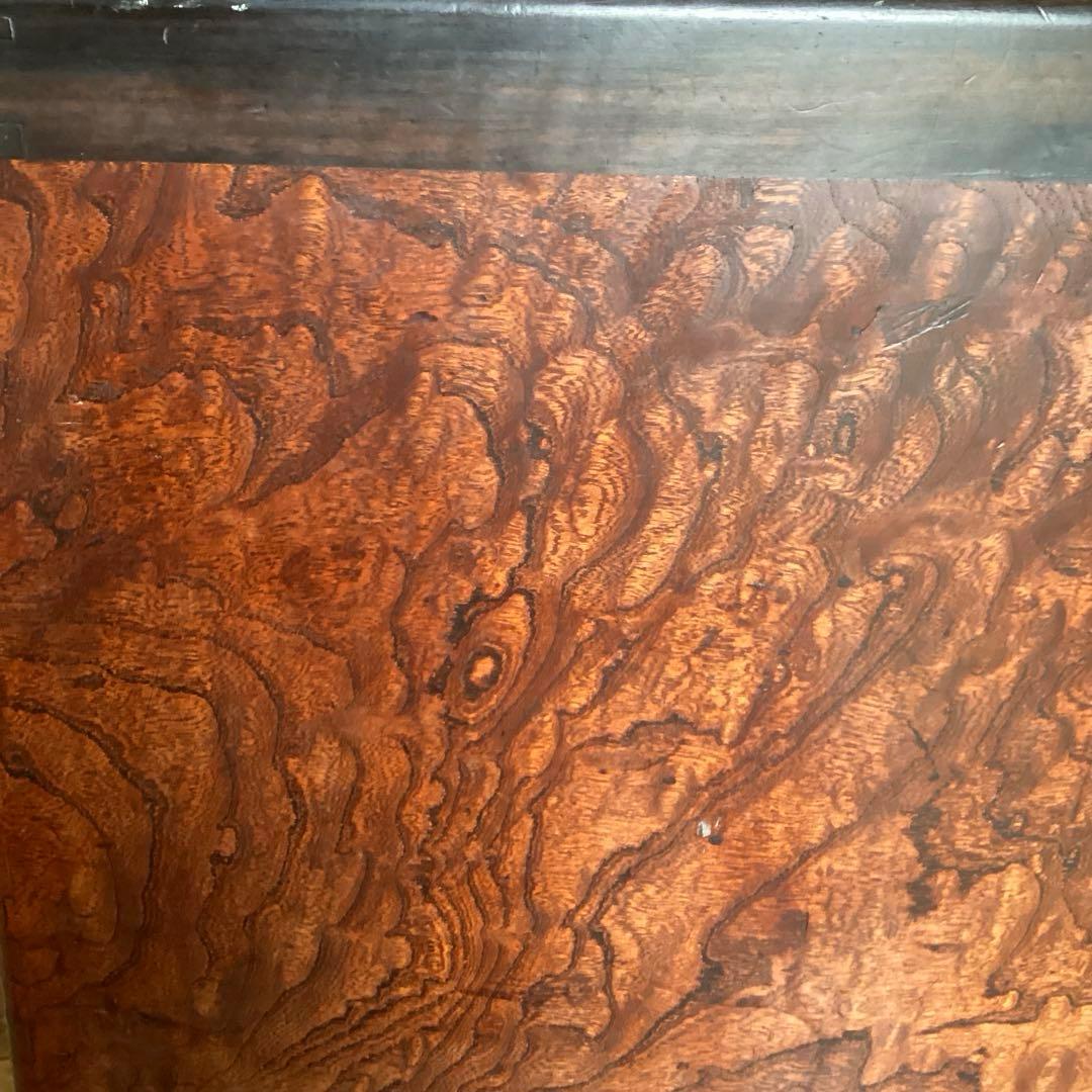 江戸火鉢　長火鉢　関東火鉢　欅　玉杢　銘木　（特注五徳付）