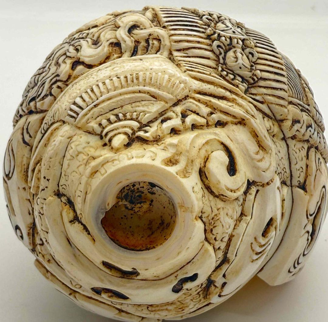 ◆チベット密教法具　法螺貝（シャンカ）白傘蓋仏頂（シタータパトロ）