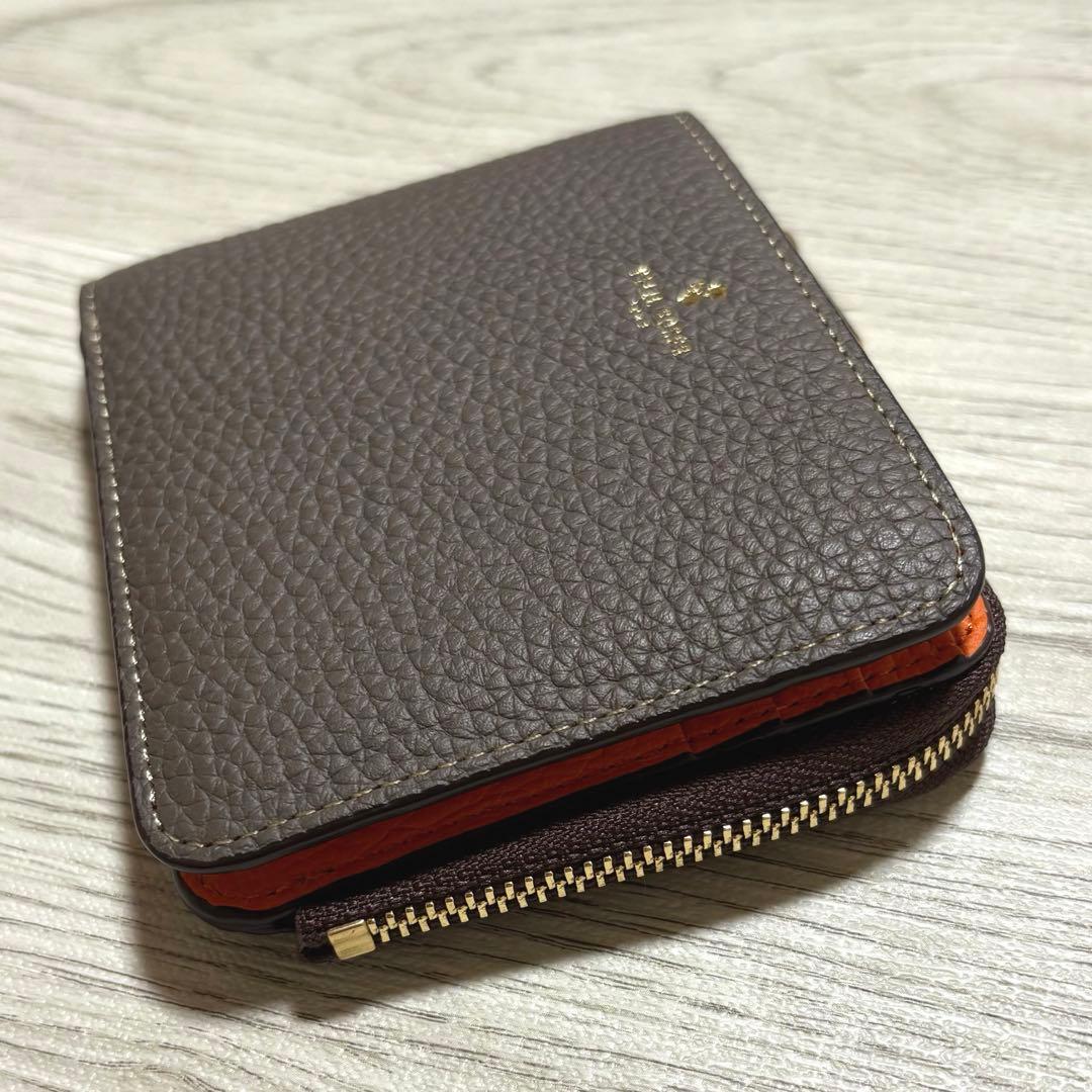 ペレボルサ PELLE BORSA 二つ折り財布 本革 ミニ財布
