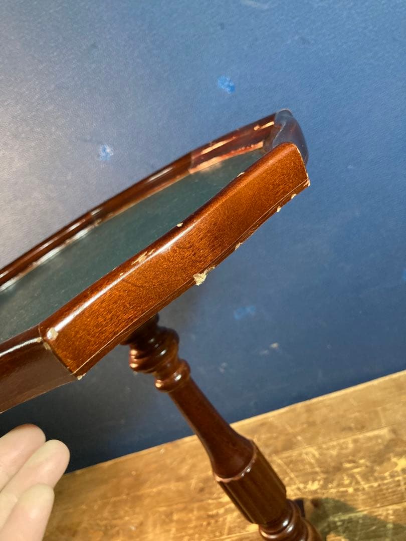 G サイドテーブル　コーヒーテーブル　アンティーク調　ヨーロピアン風　花台　緑