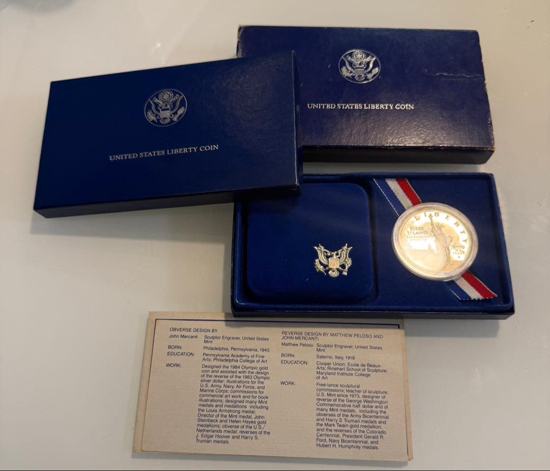 1986 リバティシルバーダラー　銀貨　銀製