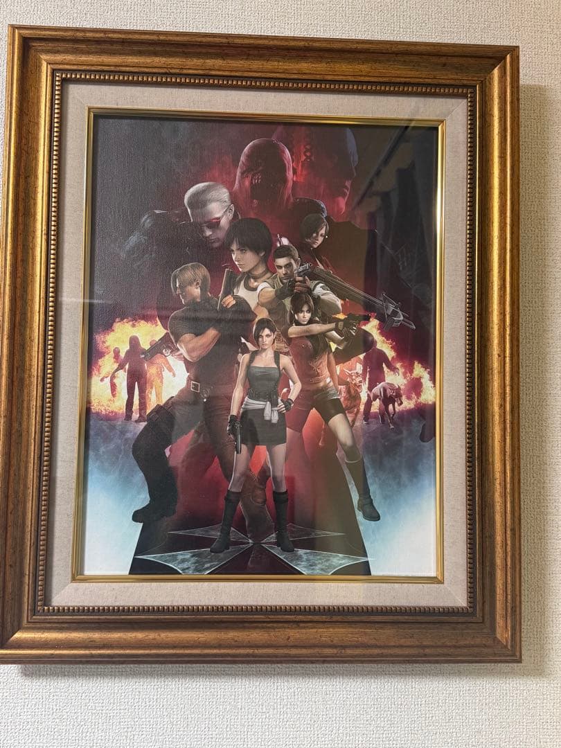 バイオハザード 20周年記念 キャンバスアートシリアルナンバー付き　額付き