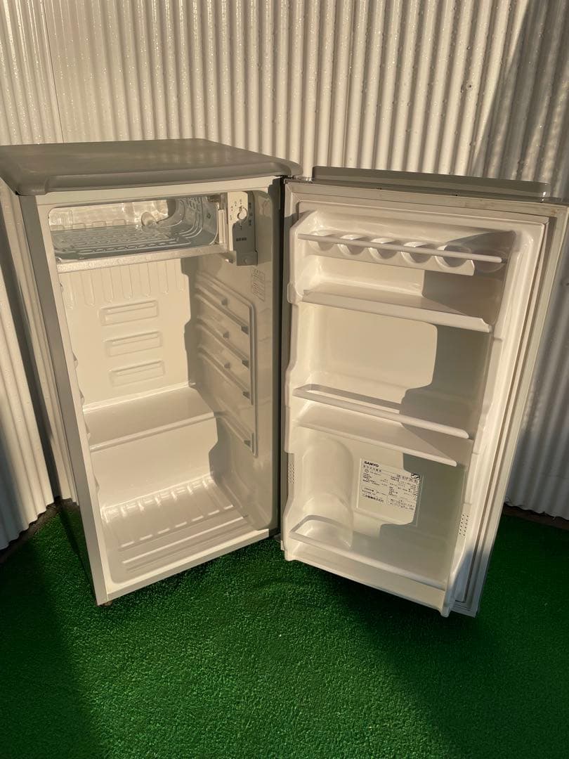 940三洋電機 (パナソニック) 1ドア冷蔵庫 右開き グレー 静音 一人暮らし