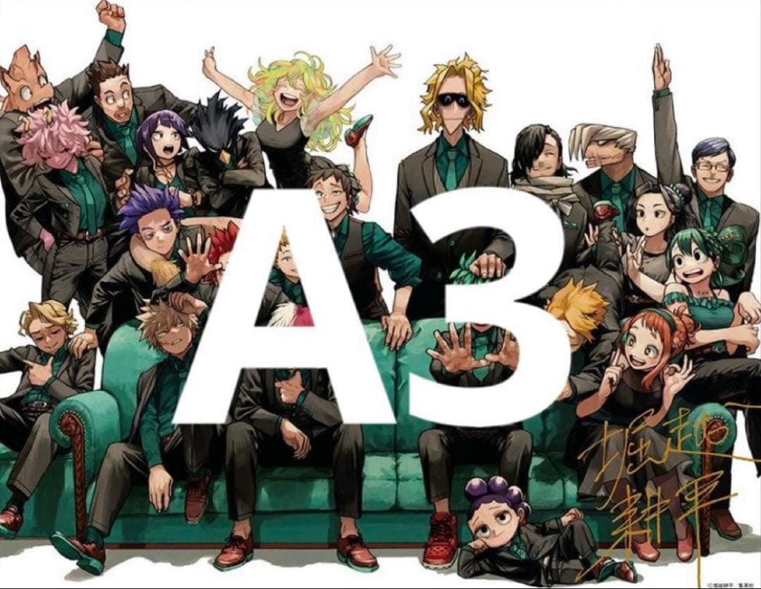 ヒロアカ原画展 B2ポスター キービジュアル リッチポスターA3サイズ