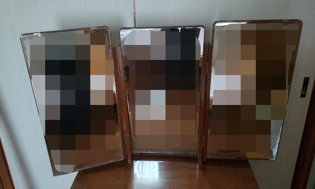 匿名・送料込 三面鏡 鏡台 ドレッサー 昭和レトロ アンティーク
