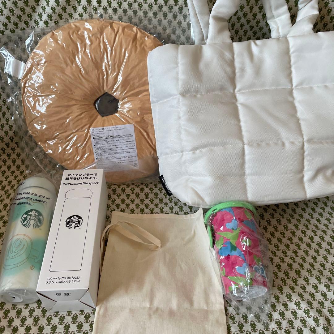 値下げ！スターバックス　限定　トランクバッグ＆2023年　福袋　グッズ5点セット