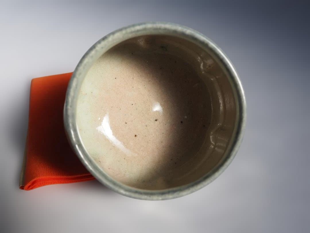 河井武一造『瓜形茶碗』（共箱）＊河井寛次郎甥