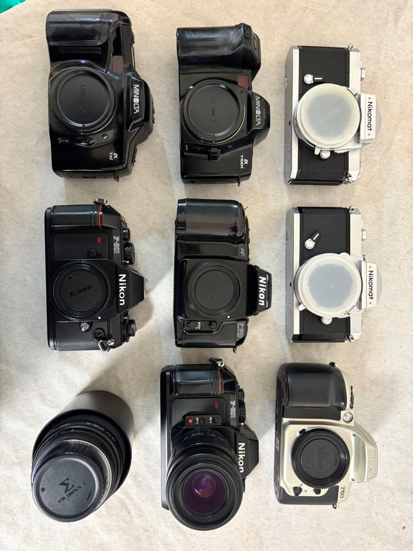 Nikon フィルム一眼レフカメラ8台セット、ジャンク品
