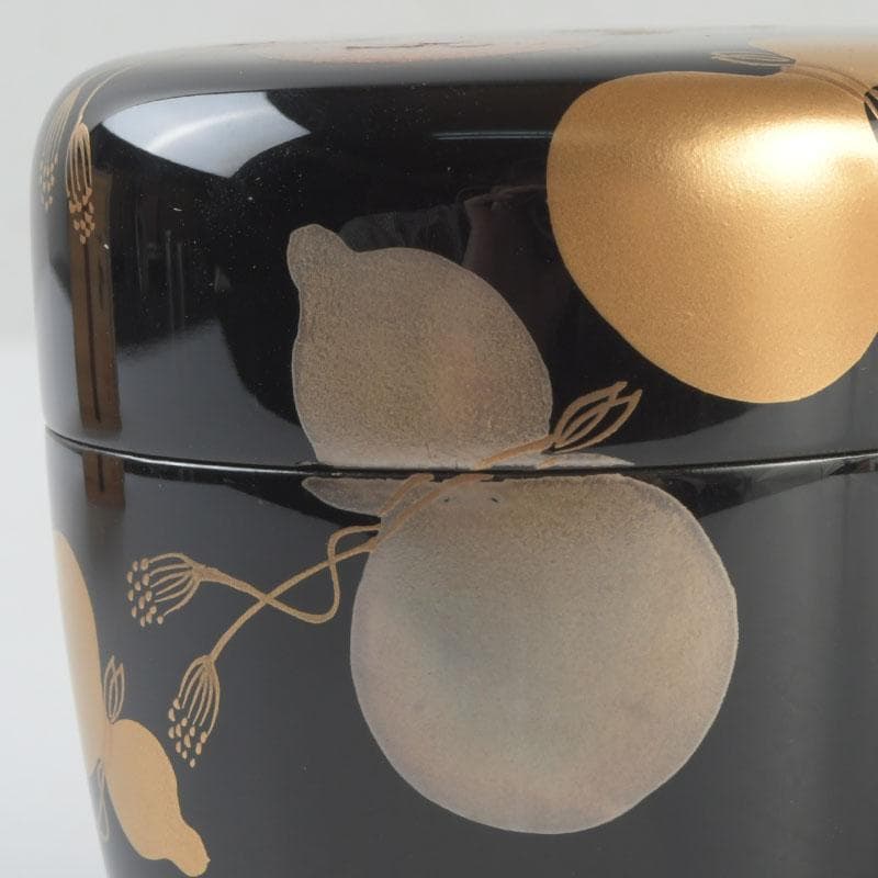 茶道具　加藤一衛造　瓢箪蒔絵　棗　共箱　V　9551