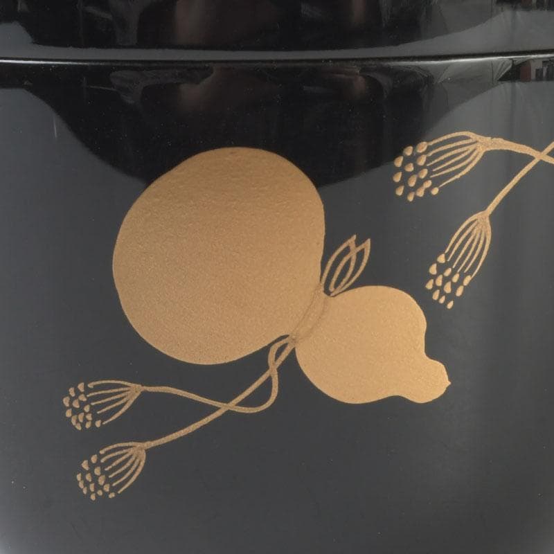 茶道具　加藤一衛造　瓢箪蒔絵　棗　共箱　V　9551