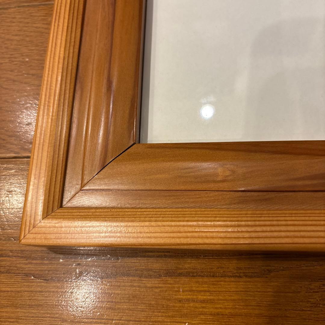 木製 A4サイズ額縁 和風デザイン