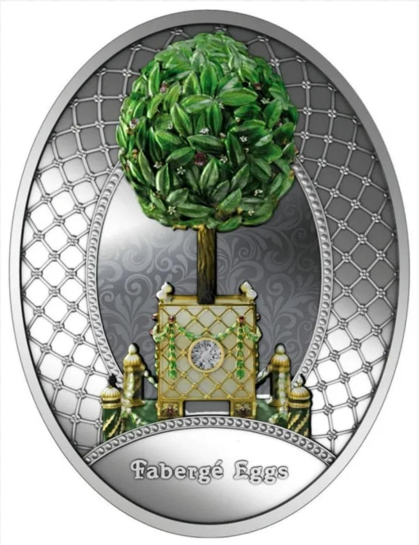 2025ニウエ ファベルジェの卵（月桂樹）プルーフ銀貨　999枚限定