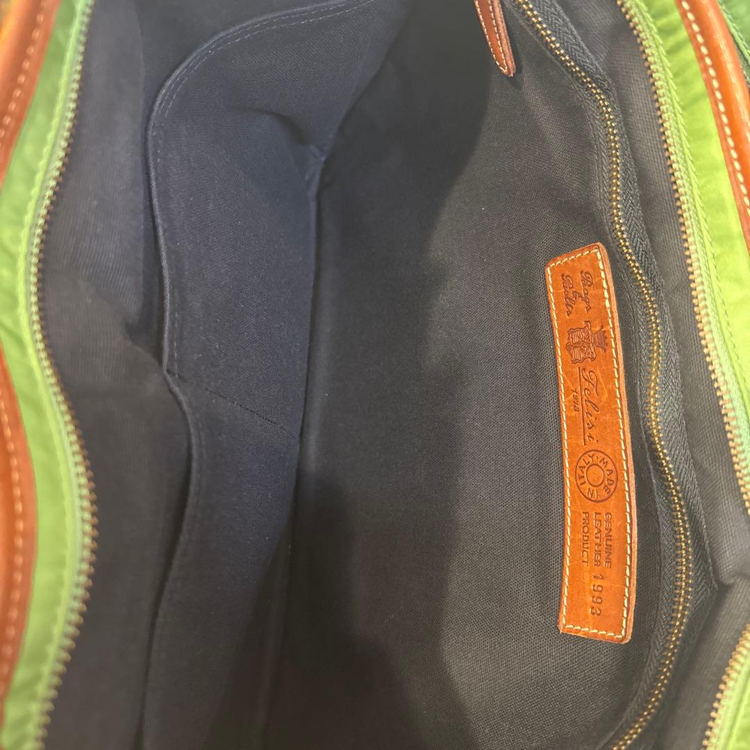 フェリージ ブリーフケース　バッグ　1993 　ナイロン　レザー　A4 アボガド