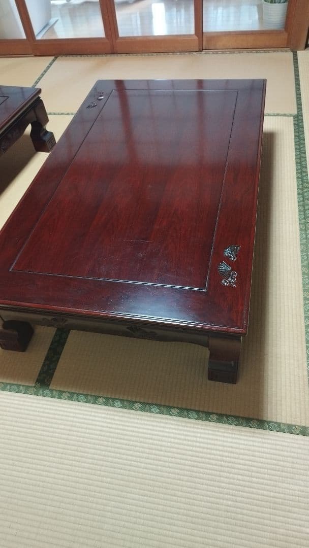 【直接引取】【 昭和レトロ 】高級 座卓 ローテーブル ２セット