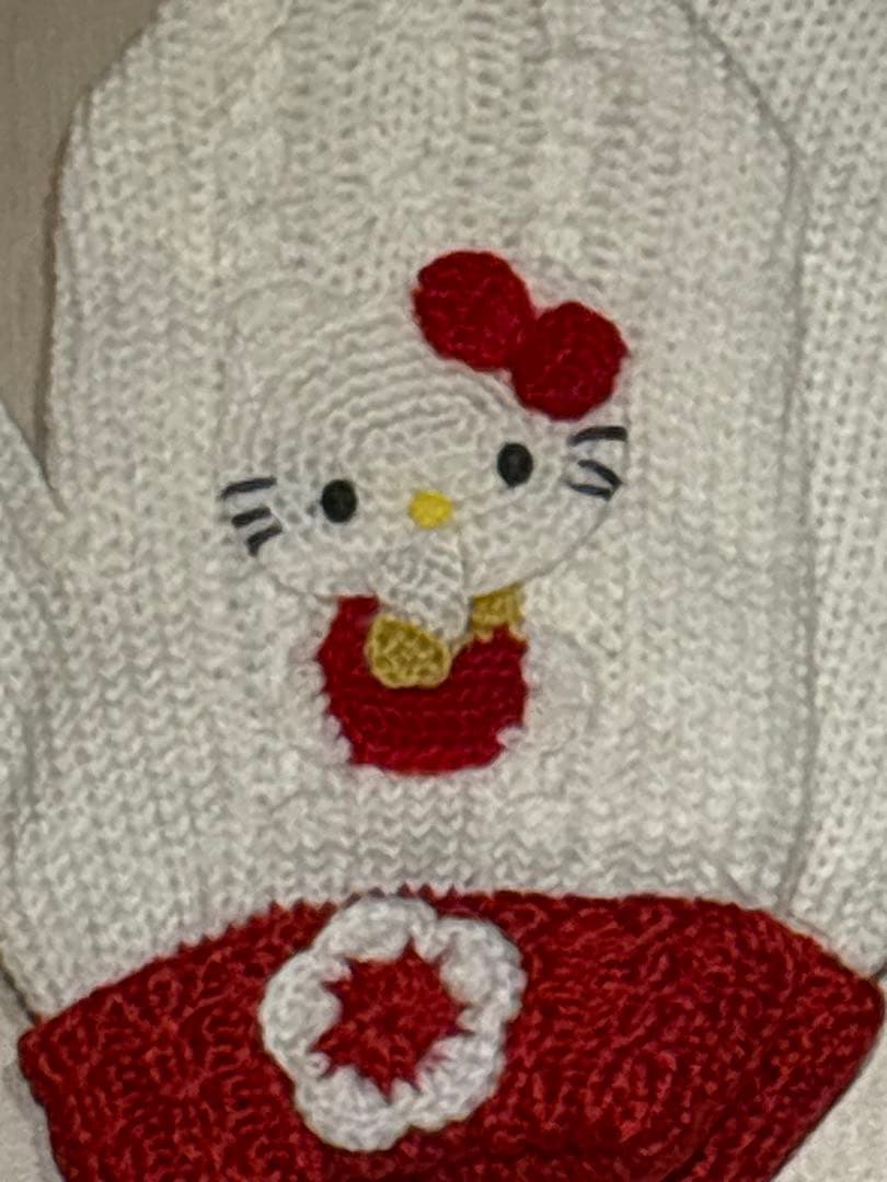 当時物 レトロ ハローキティ マフラー 手袋 ショルダーバッグ 3点セット 新品