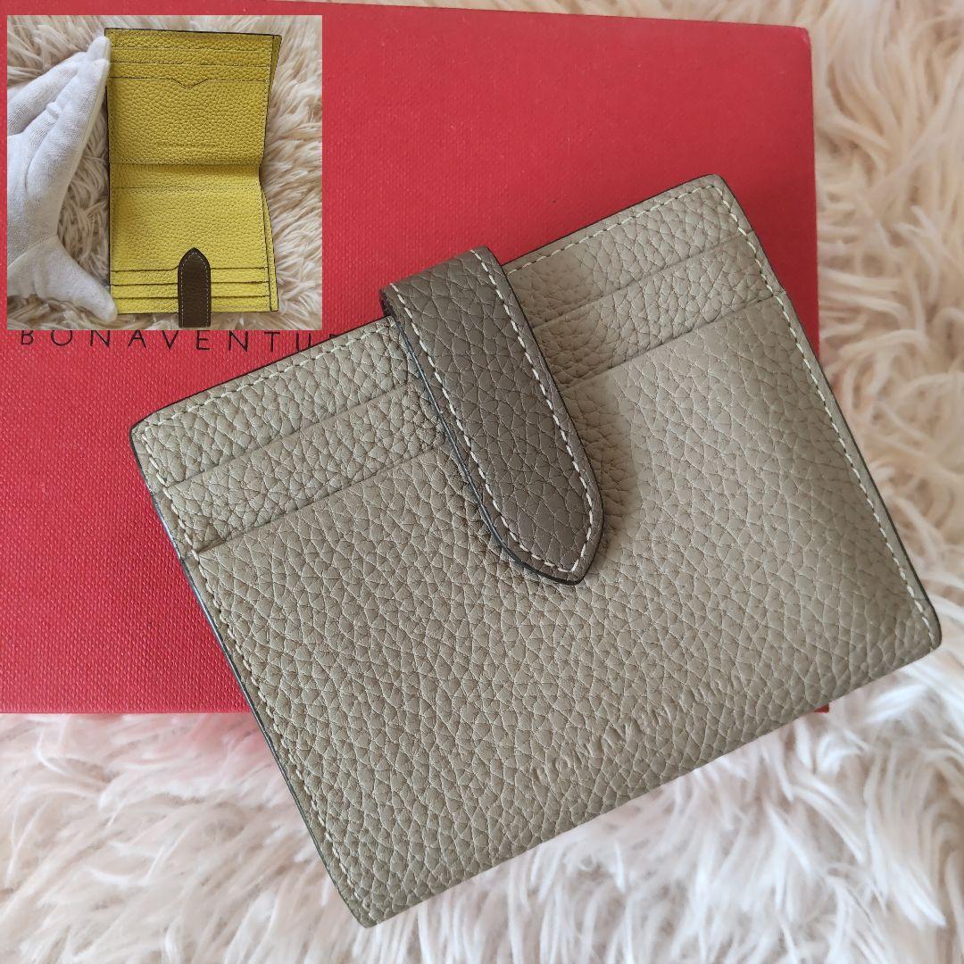 極美品✨BONAVENTURA✨ベルテッド✨ミディアム ウォレット✨グレージュ