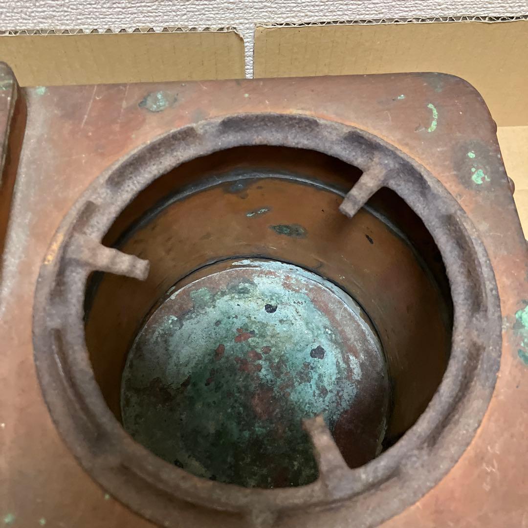 銅製火鉢型工芸品