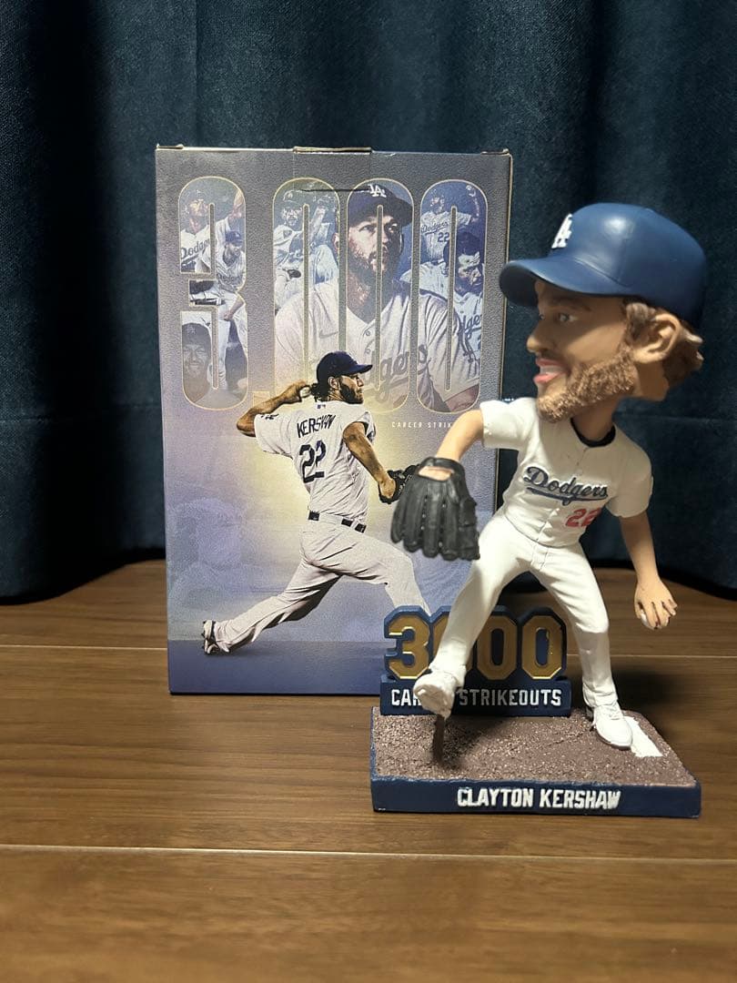 【限定配布・新品未開封】クレイトン・カーショー 3000奪三振記念 ボブルヘッド