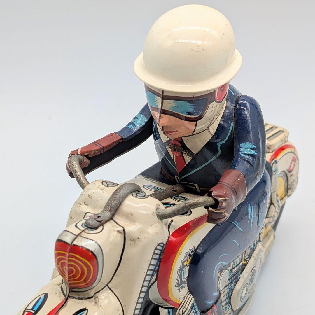 レトロホビー アサヒ玩具 ハイウェイP.D.ポリス ブリキ フリクションバイク