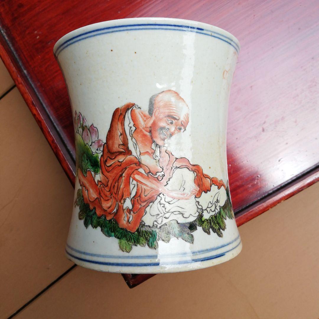 咲村さん専用、年代物、中国(清朝時代)書道具細筆絵の筆立て