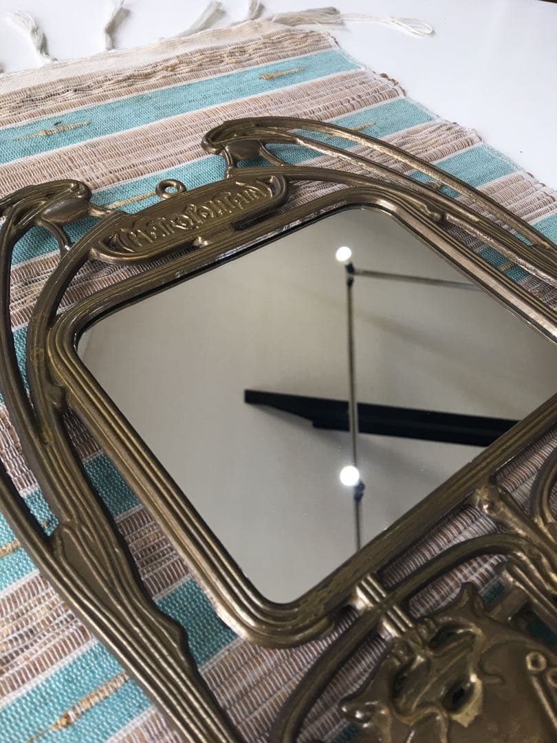 [新品] メトロポリタン　ミラー　壁掛け　パリ　アール・ヌーヴォー様式　真鍮製