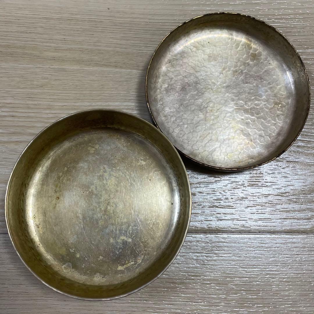 希少　金龍堂　松尾忠久作　饌盆　黄銅　小物入れ