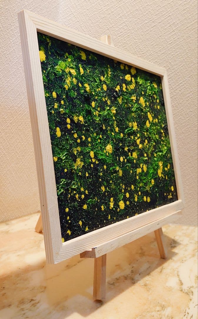 油絵 絵画【蛍の夜ノ森】