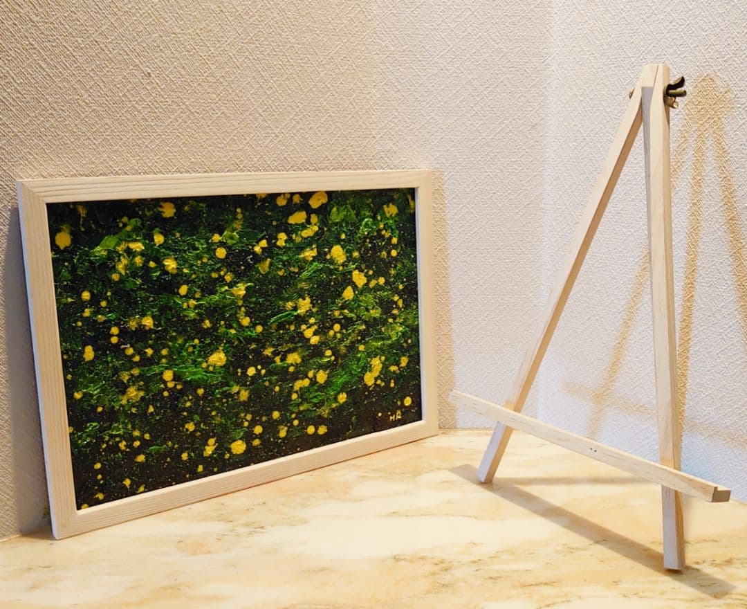 油絵 絵画【蛍の夜ノ森】