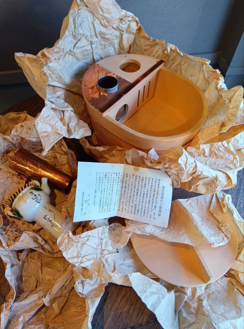 京都　たる源　湯豆腐桶　未使用品　工芸　木工　レトロ