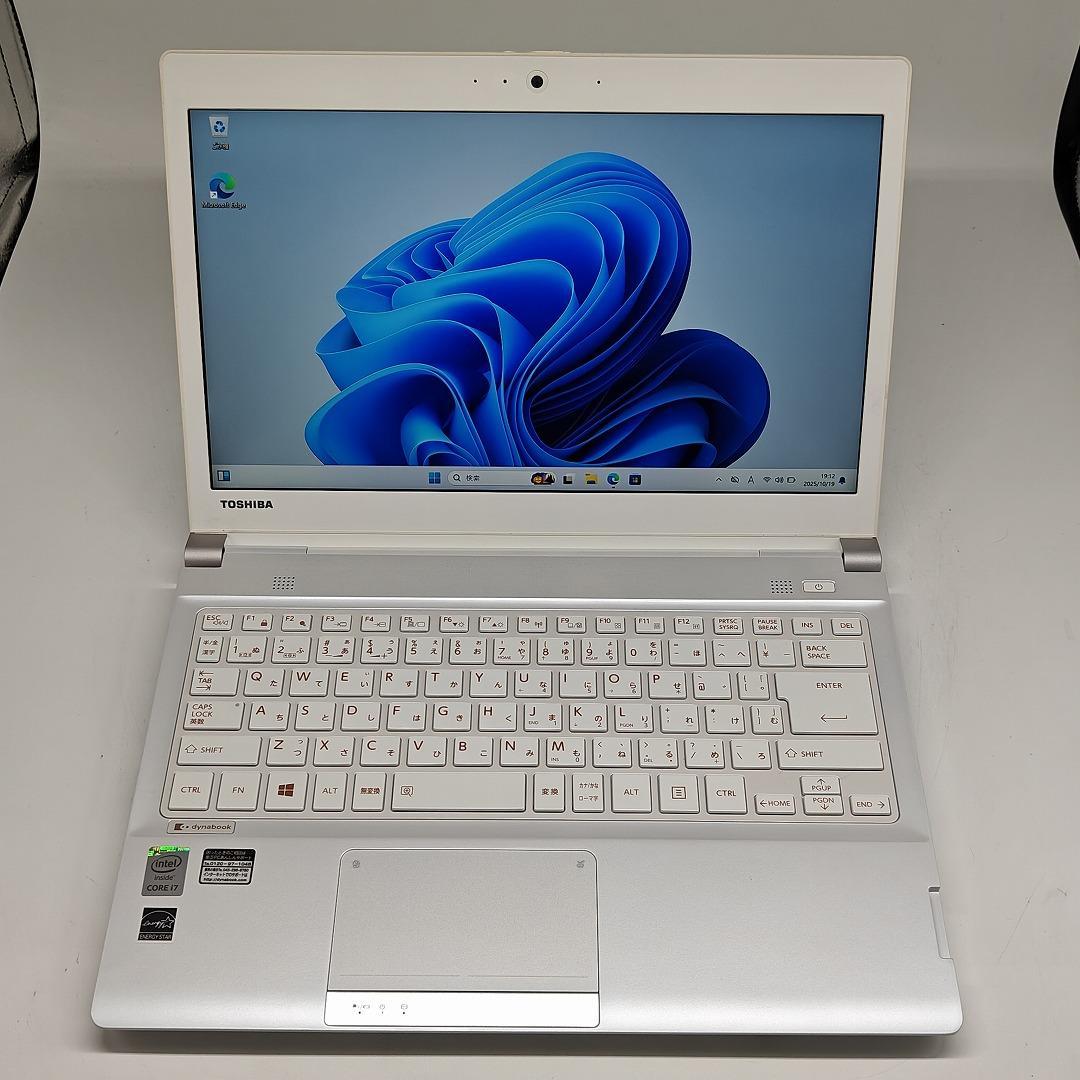 【東芝】R73 高性能i7 SSD256GB 8GB オフィス付きノートPC