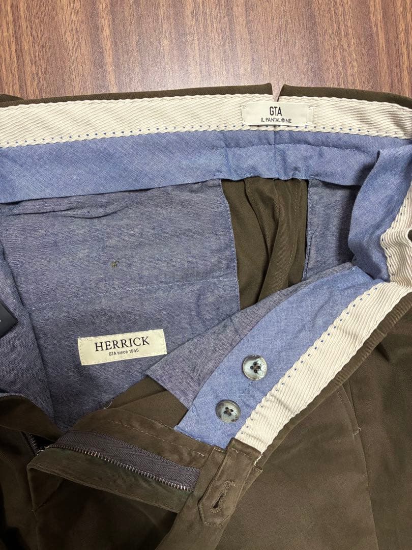 GTA HERRICK エリック コットン 2プリーツ サイドアジャスターパンツ