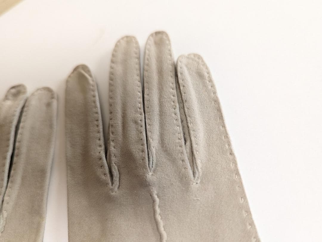 イングリッシュドスキンレザー 革手袋 ヴィンテージ ライトグレー