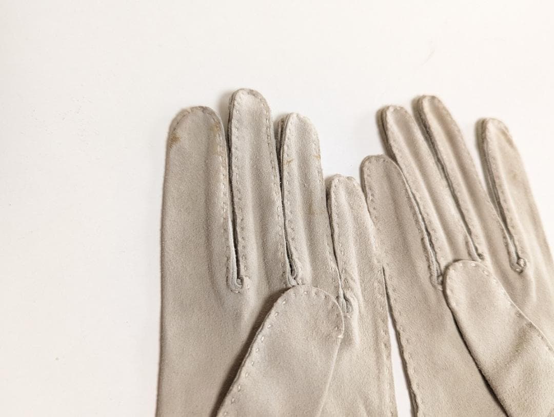 イングリッシュドスキンレザー 革手袋 ヴィンテージ ライトグレー