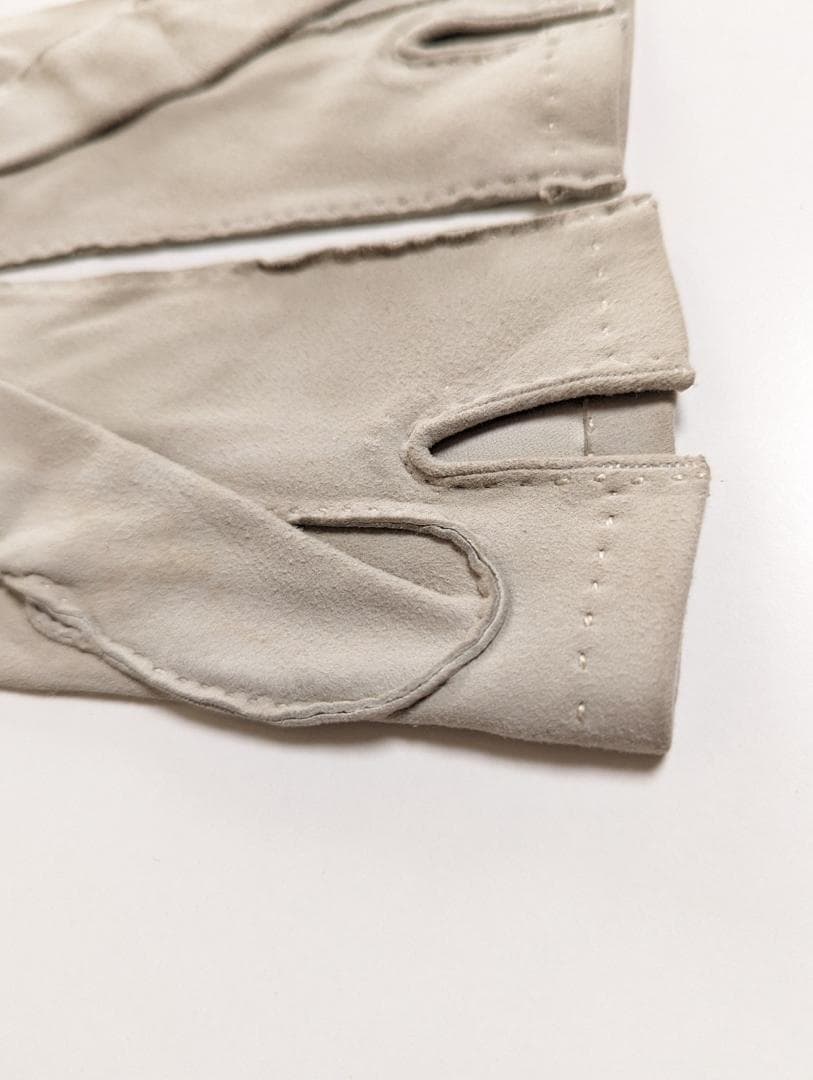 イングリッシュドスキンレザー 革手袋 ヴィンテージ ライトグレー