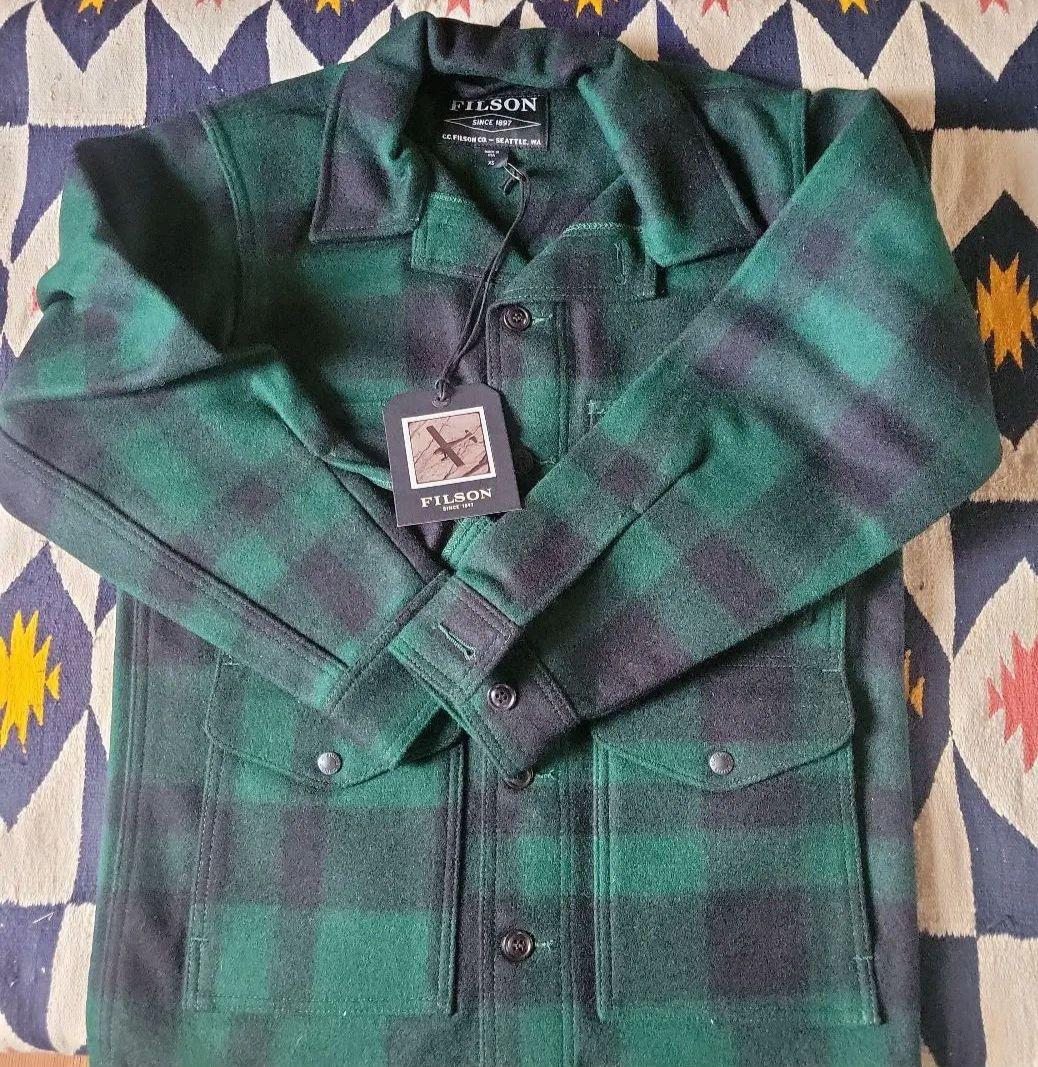 FILSON Mackinaw Cruiser XS グリーン/ブラックチェック