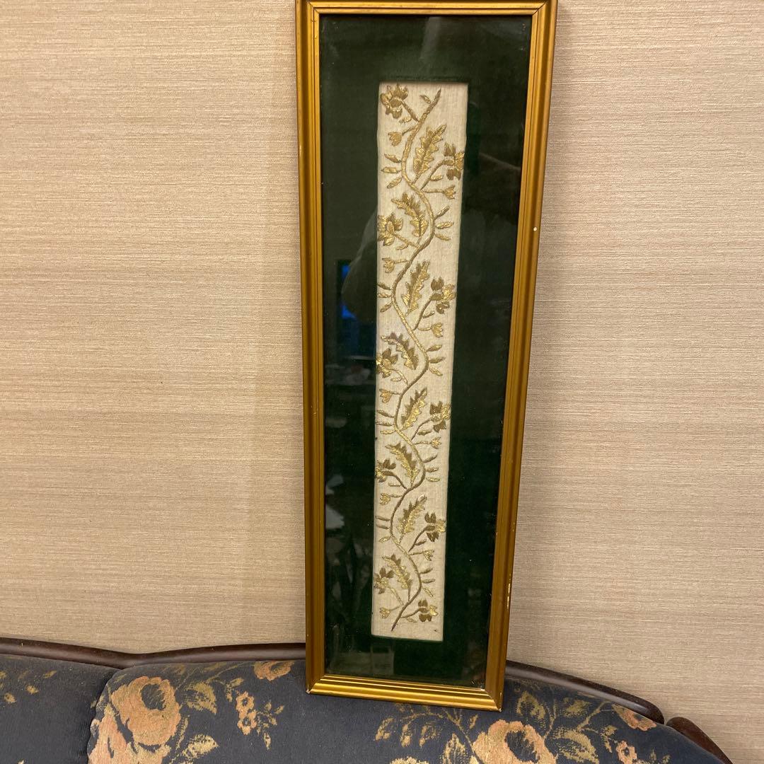 刺繍絵画　タペストリー　アンティーク