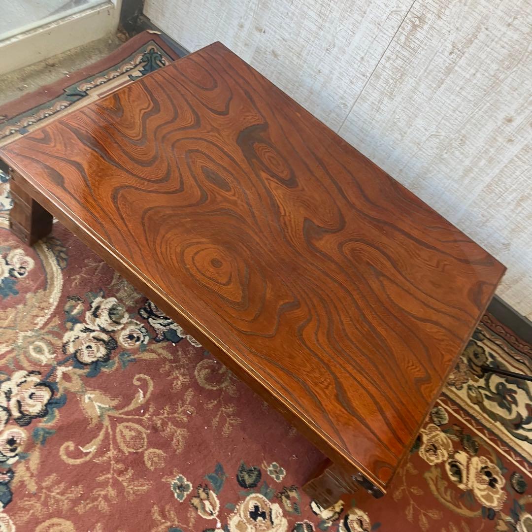 昭和レトロ 古家具 木製テーブル 大型座卓 センターテーブル ローテーブル