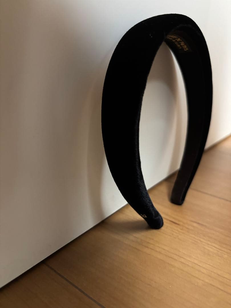 【未使用】アレクサンドル ドゥ パリ マッキントッシュ ベロア カチューシャ 黒