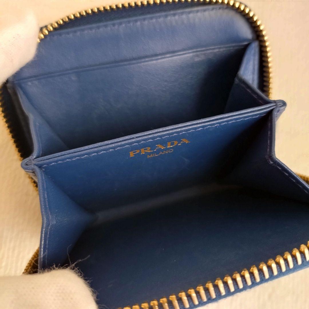 PRADA ケース ヴイッテロムーブ ネイビー ゴールドロゴ