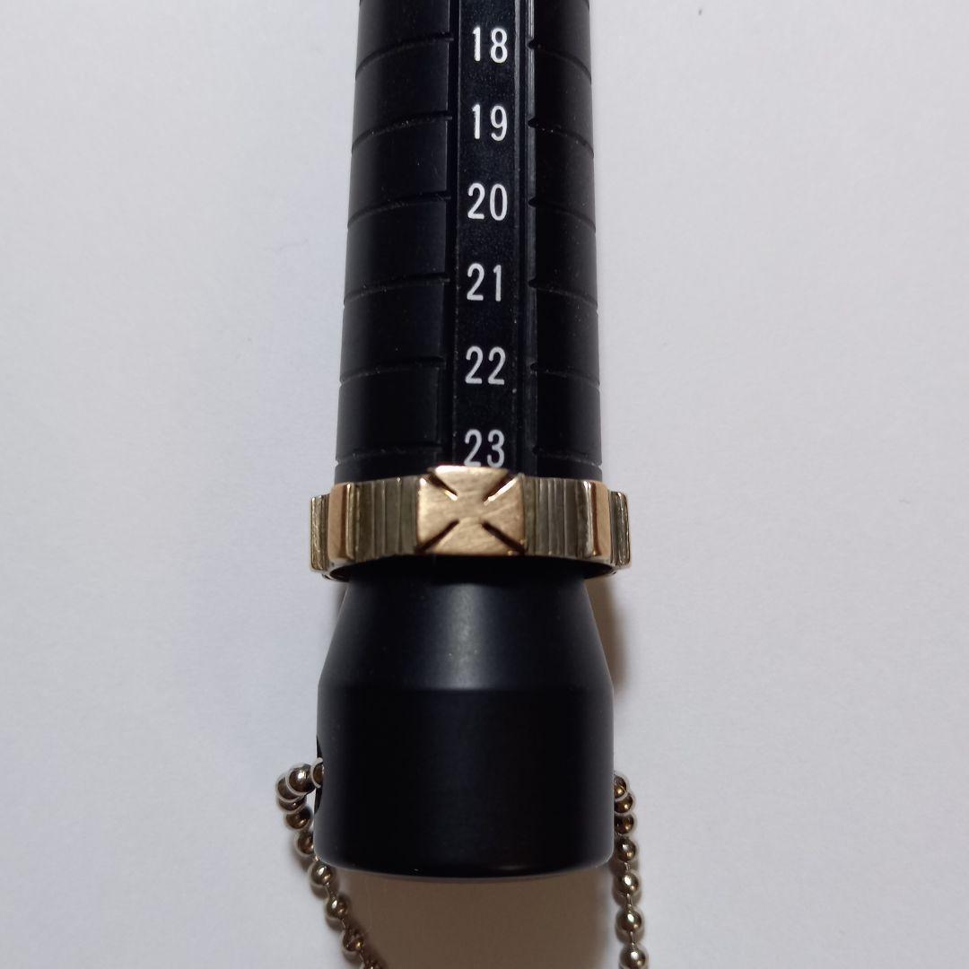 K10、K18 スターリングシルバー950メンズリング 24号　量目2.3g