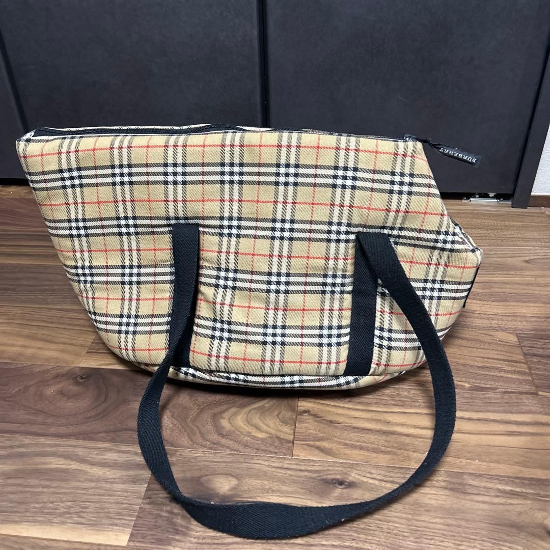 BURBERRY チェック柄 犬用キャリーバッグ