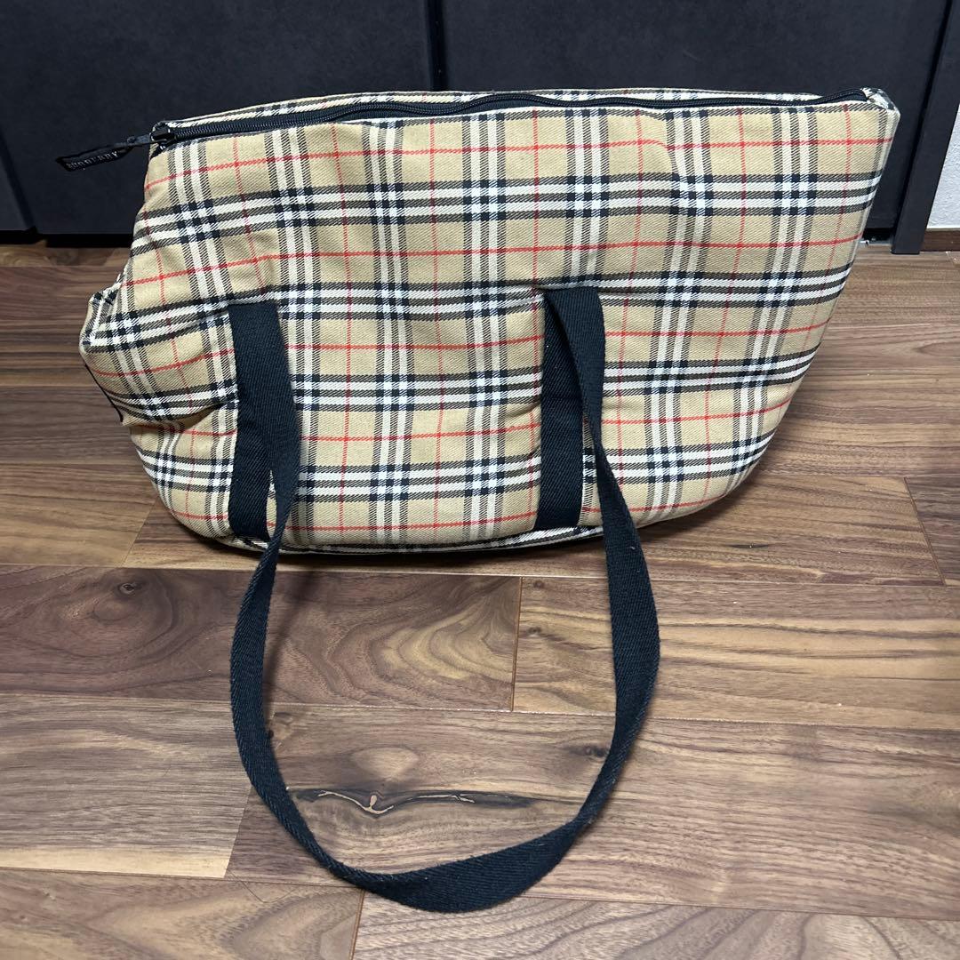 BURBERRY チェック柄 犬用キャリーバッグ